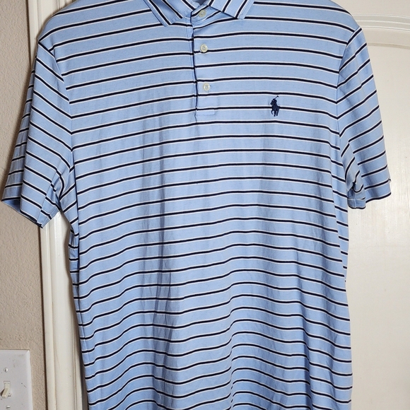 Polo Ralph Lauren Other - Polo Golf Ralph Lauren Shirt Mens Large Polo Short Sleeve‎ Casual Stripes Blue